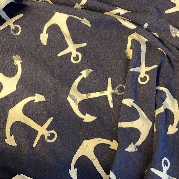 J. Crew Anchor Midi Skirt/Strapless Dress Navy Nautical White Stretch Size S - Picture 6 of 6